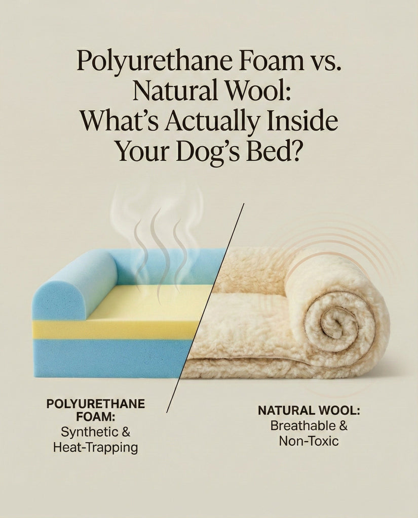 Polyurethane Foam vs. Natural Wool: What’s Actually Inside Your Dog’s Bed?