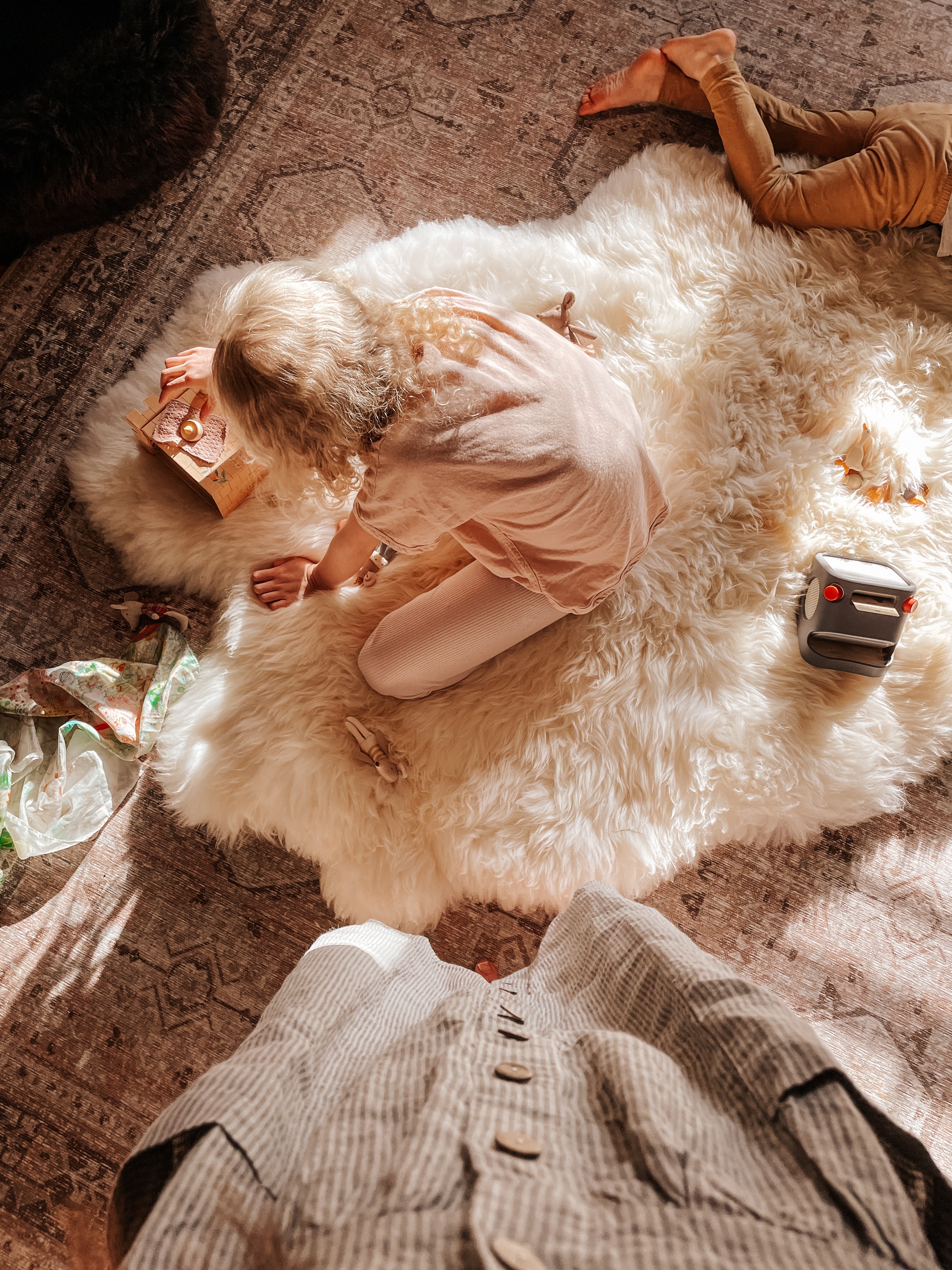 Plush Quad (4-Pelt) Ivory Sheepskin