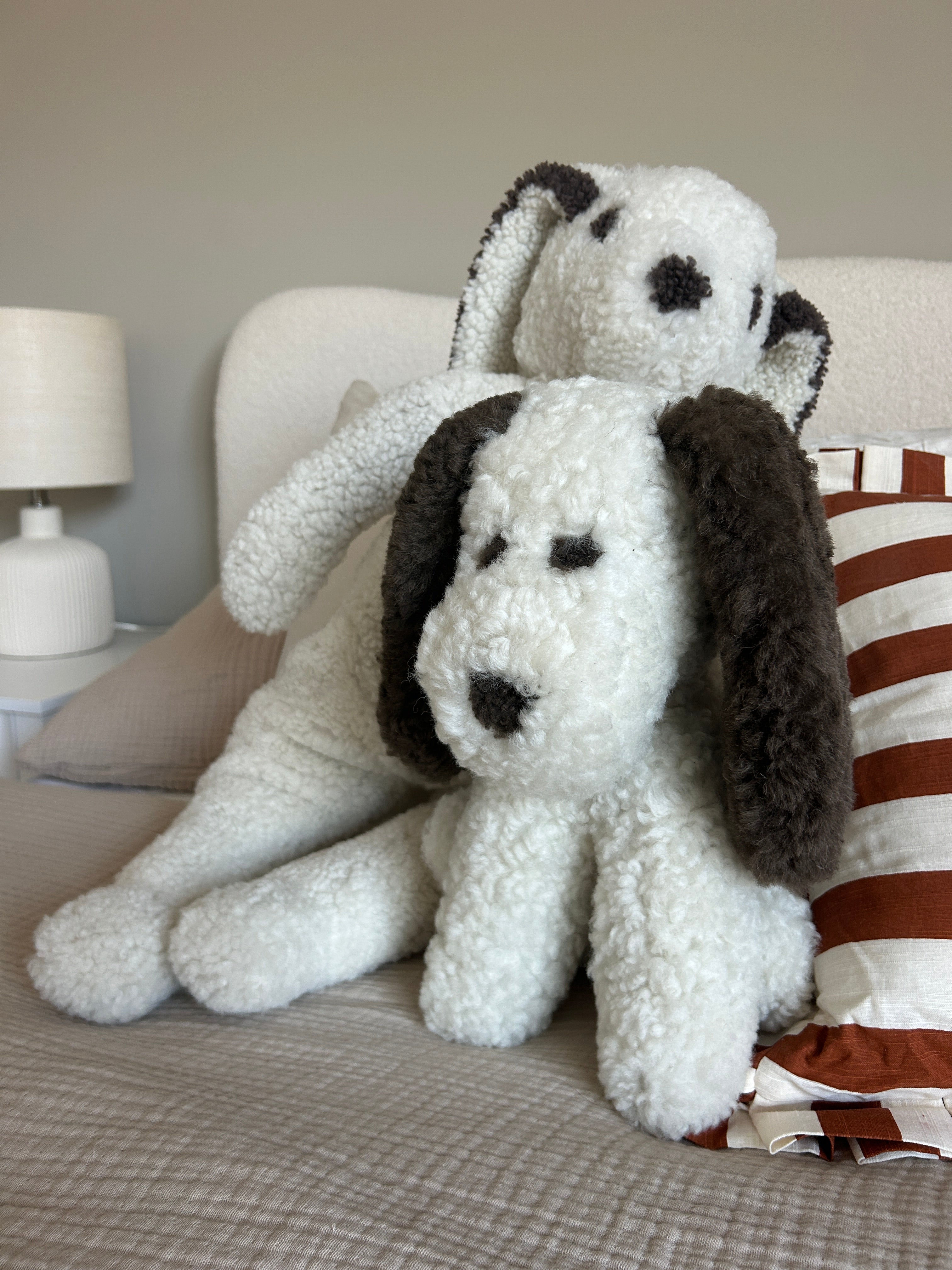 Marlow: Shearling Sheepskin Dog Stuffed with Wool