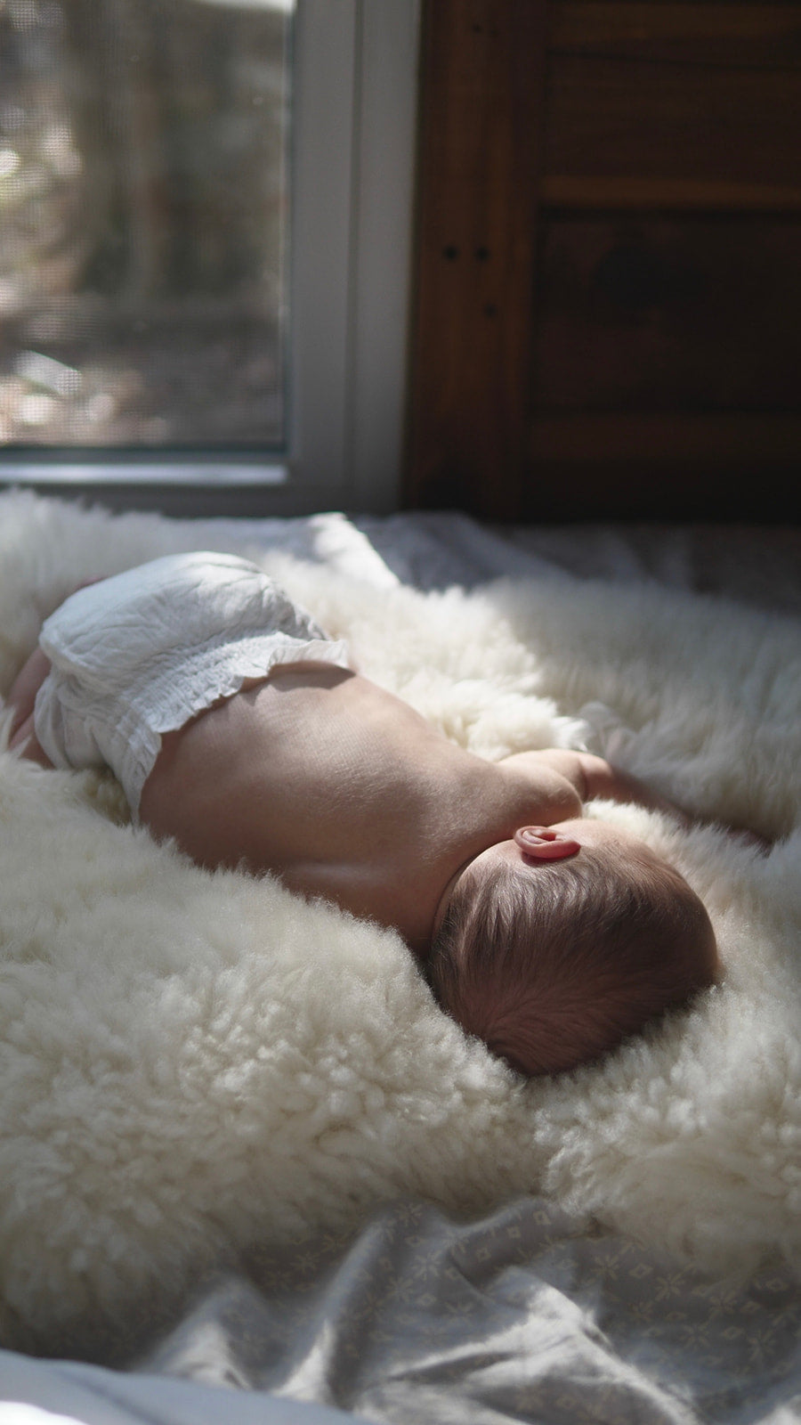 Bright Ivory Nursery Sheepskin
