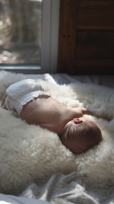 Bright Ivory Nursery Sheepskin