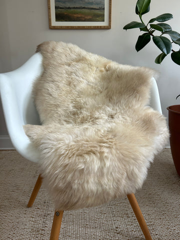 Light Grey Beige Sheepskin #5