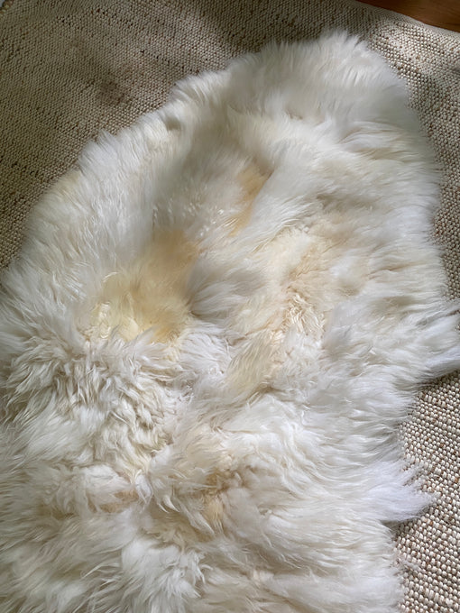 XXL Patchwork Ivory Sheepskin