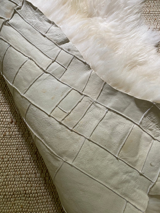 XXL Patchwork Ivory Sheepskin