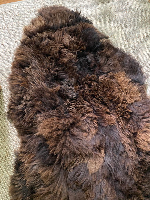 XL Rich Brown Patchwork Sheepskin