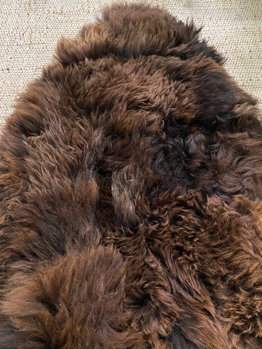 XL Rich Brown Patchwork Sheepskin