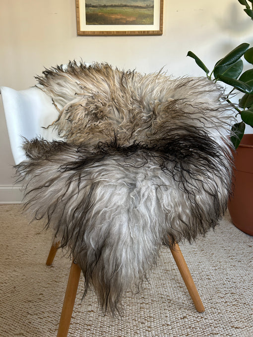 Exclusive Beige Grey Greenland Sheepskin