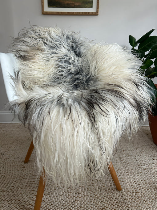 Grey and White Greenland Sheepskin