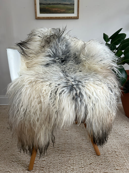 Grey and White Greenland Sheepskin