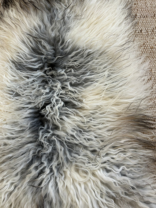 Grey and White Greenland Sheepskin