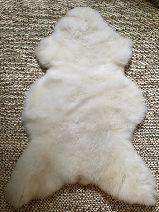 Over-all shape of classic ivory sheepskin