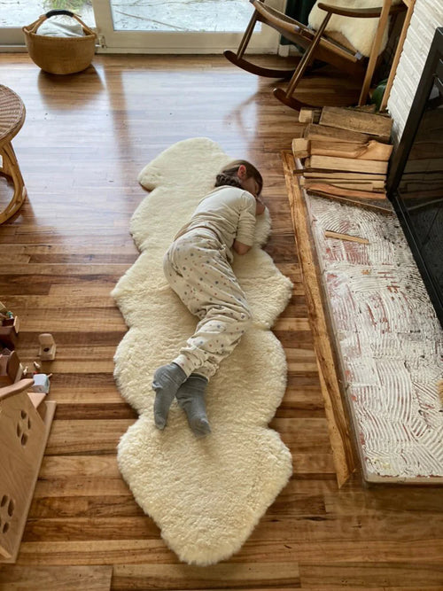 Double Shorn Golden Ivory Sheepskin