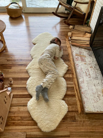 Double Shorn Golden Ivory Sheepskin