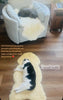 Dog lying on a sheepskin rug family bundles