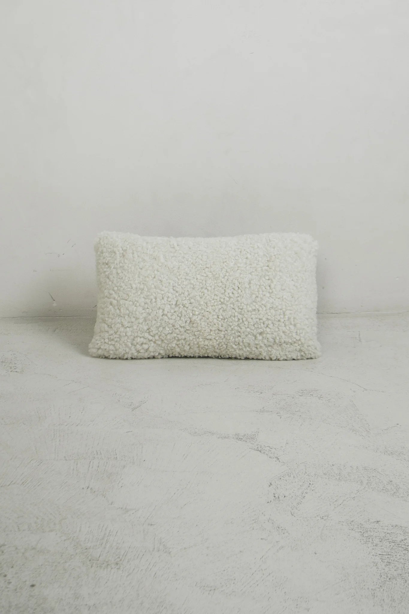 Ivory shearling lumbar
