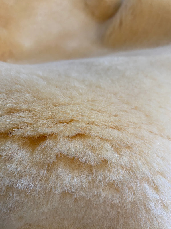 Close-up of medical relugan nursery sheepskin