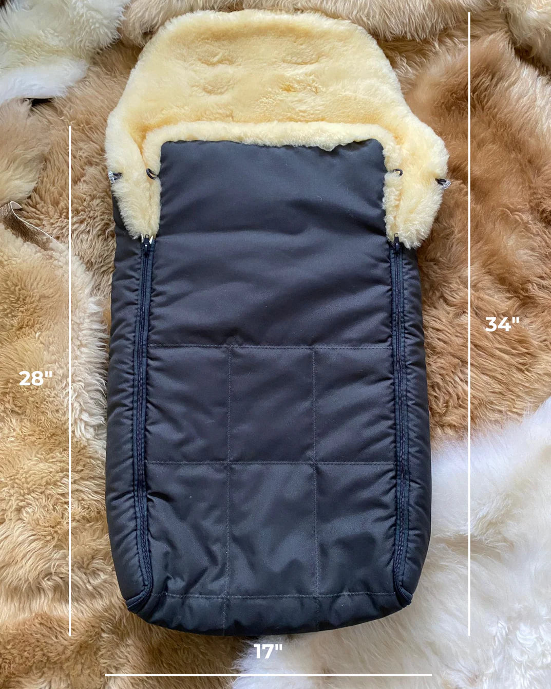 Medical sheepskin baby toddler sleeping bag