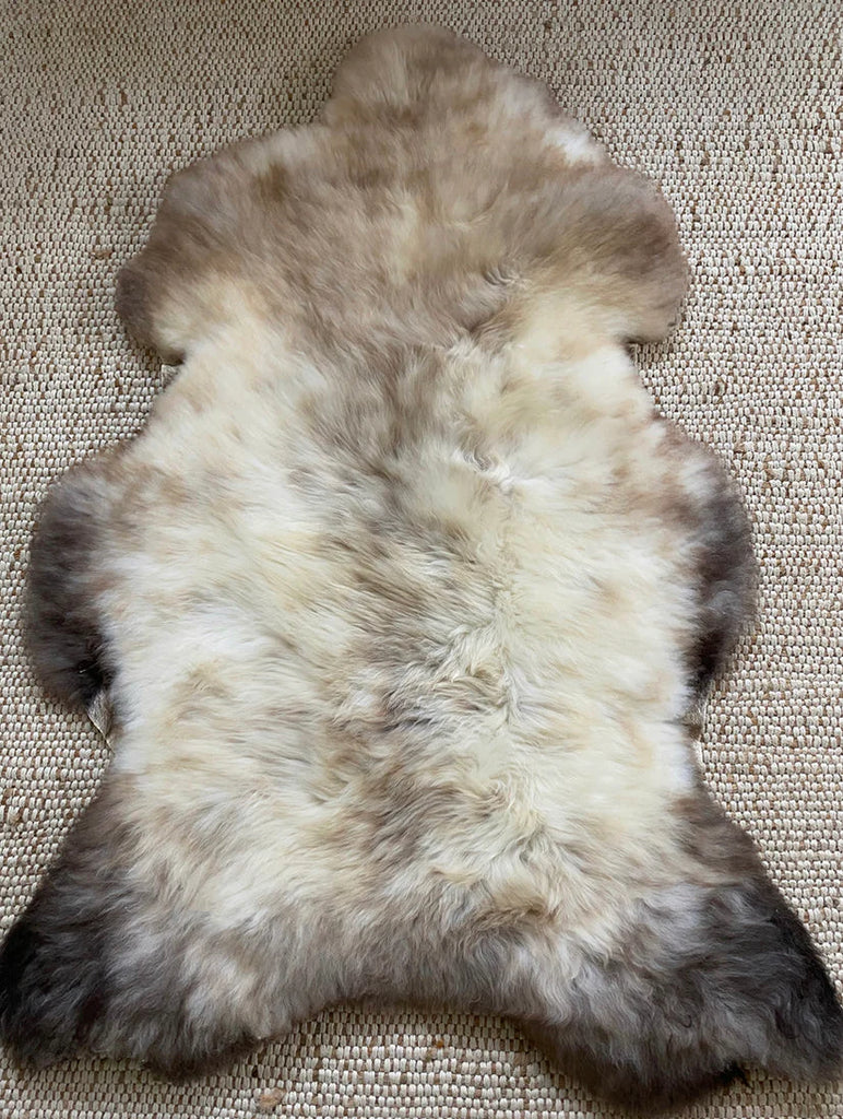 top view of mixed color super soft sheepskin 