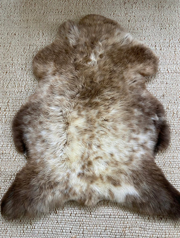 top view of mixed color super soft sheepskin 