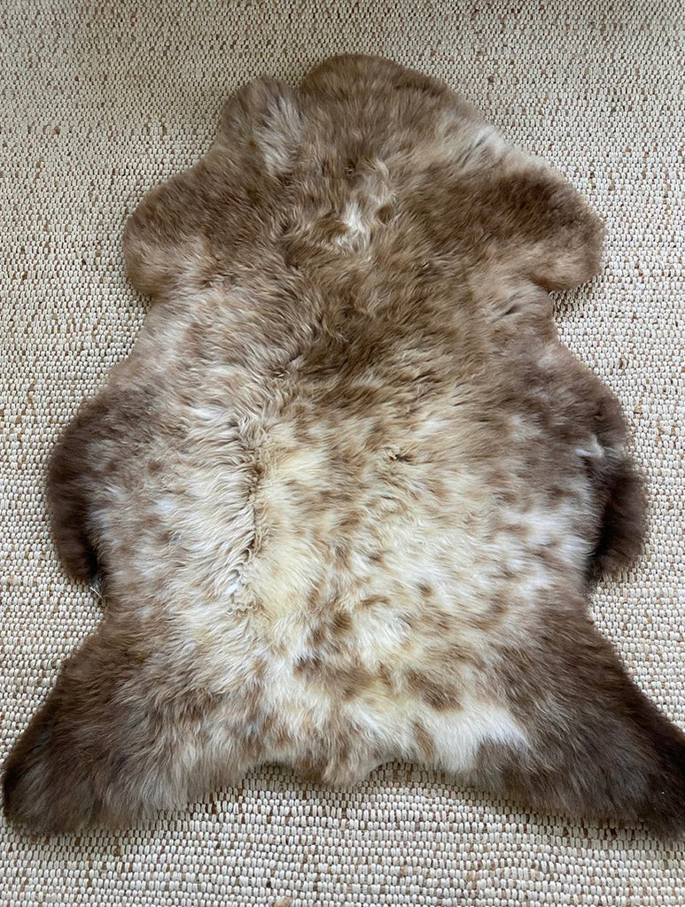 top view of mixed color super soft sheepskin 