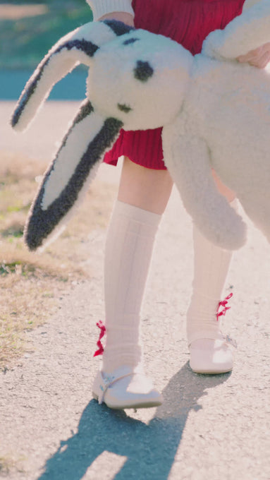 Clover: Shearling Sheepskin Bunny Stuffed with Wool