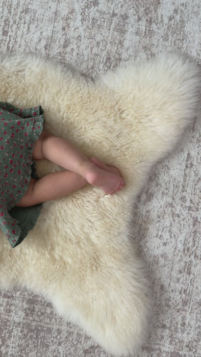 Bright Ivory Nursery Sheepskin