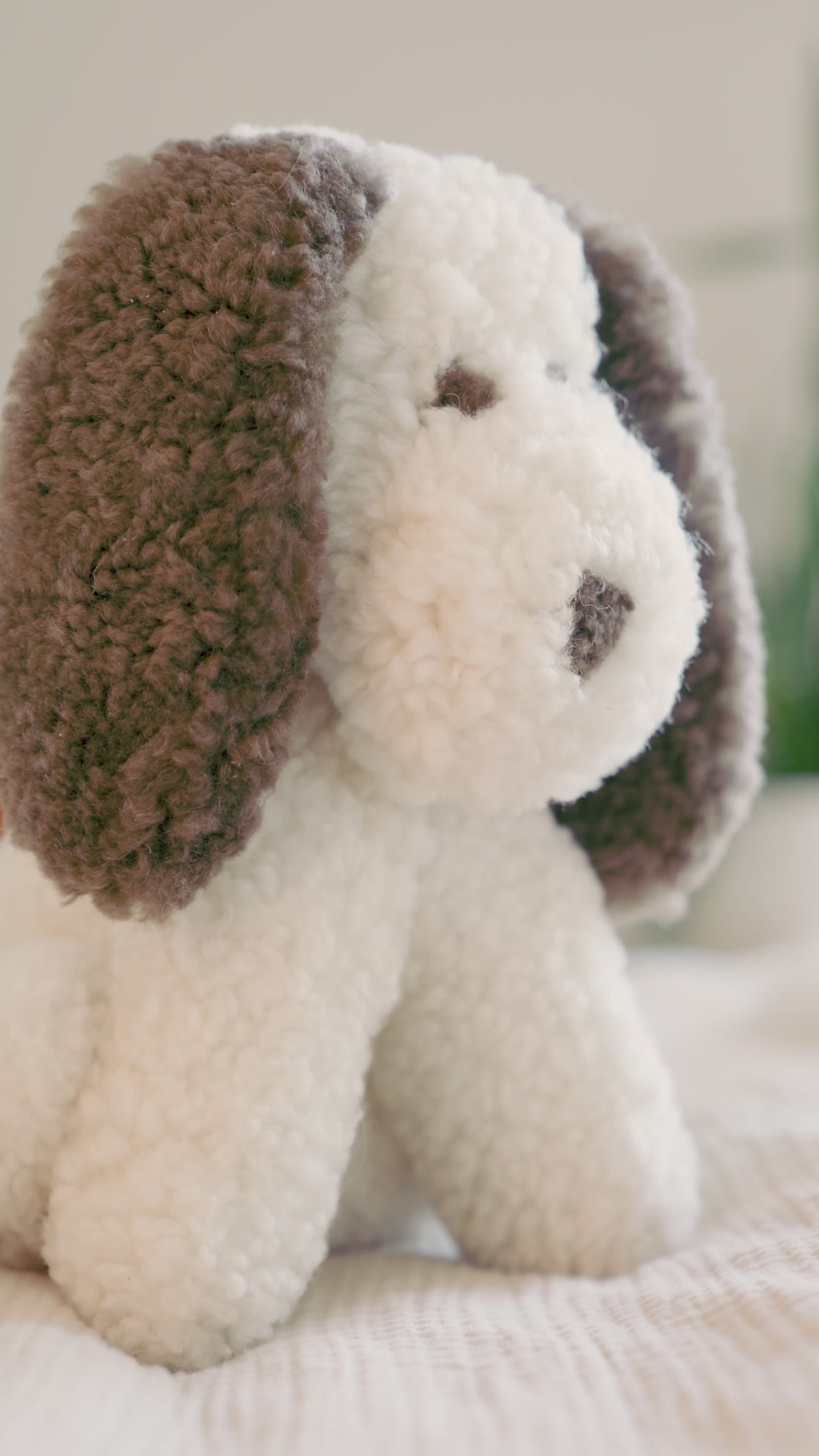 Marlow: Shearling Sheepskin Dog Stuffed with Wool