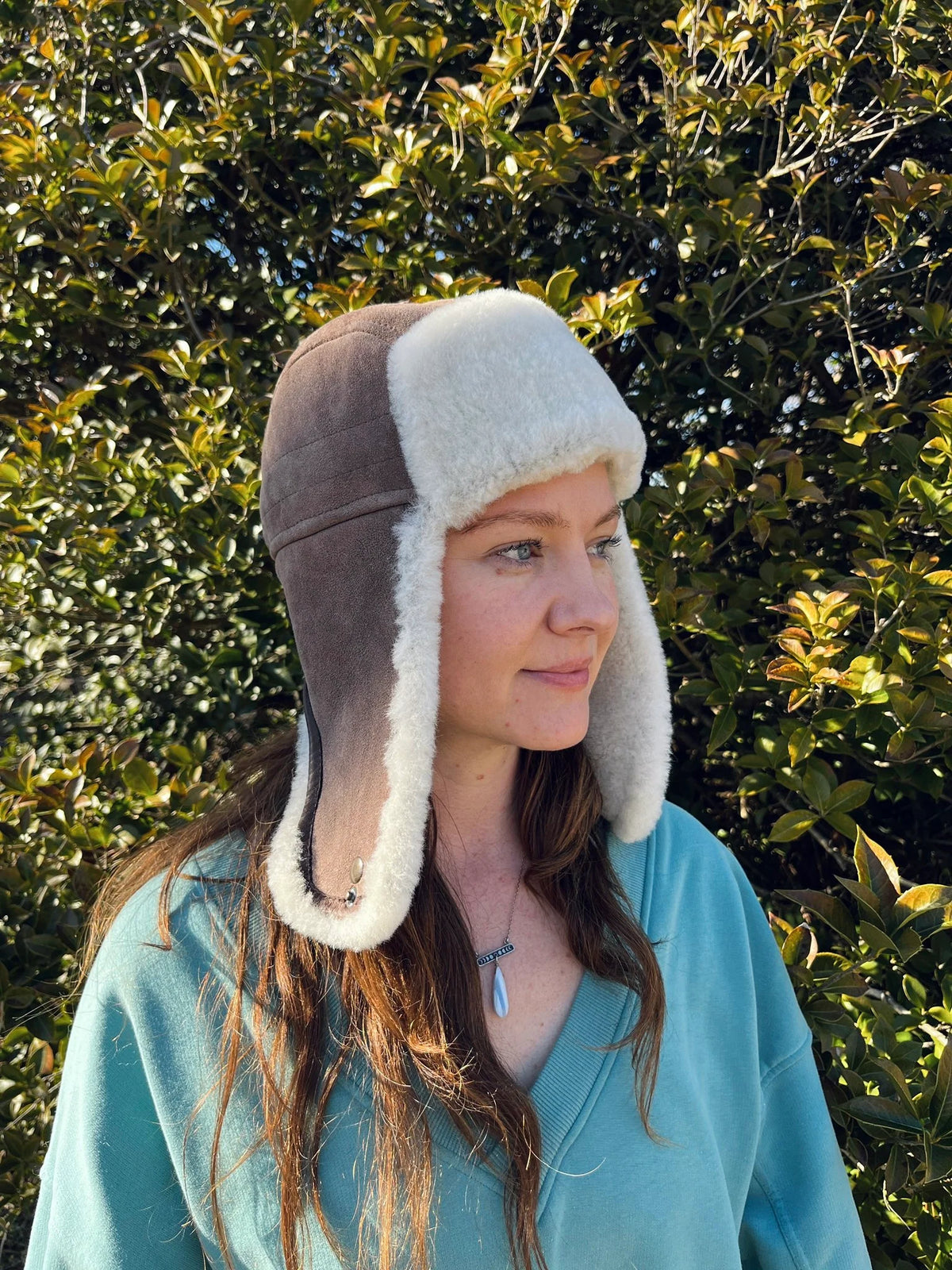 NWOT Sheepskin Hat Small Ivory Winter Sheepskin Fur Hat Natural Ushanka Hat Ukrainian  main image 2