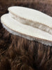 Close-up of sheepskin insoles