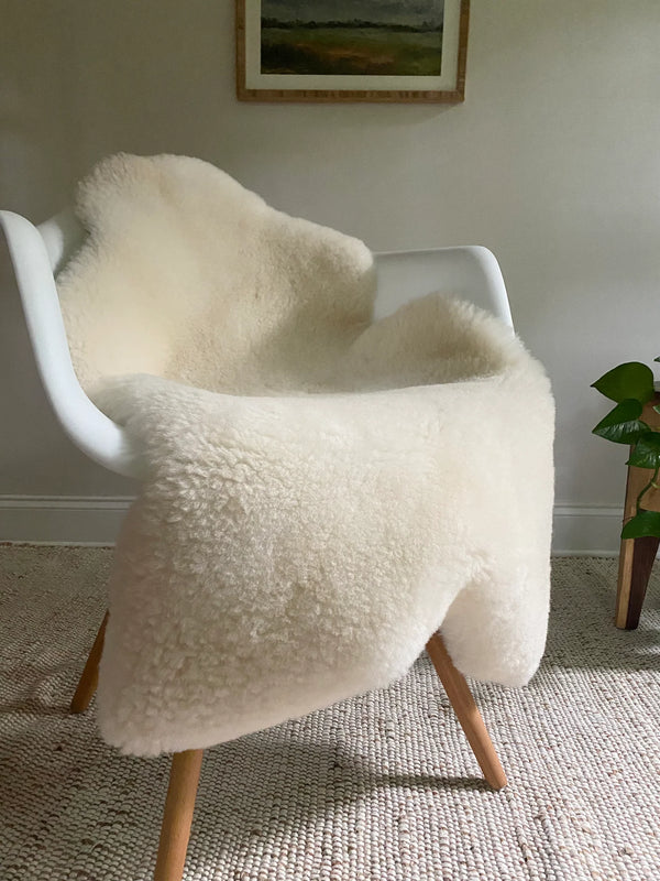 short fur ivory sheepskin
