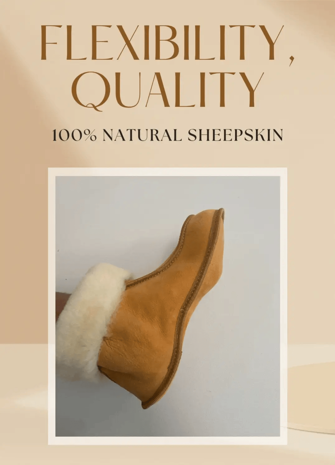 Terra slipper sheepskin minimalist footwear tan