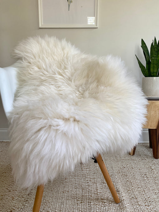 Plush Longhair Ivory Sheepskin