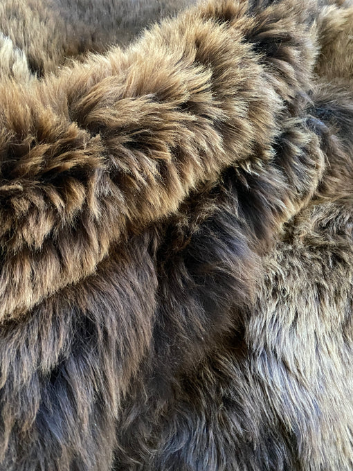 Plush Rich Brown Sheepskin Quad